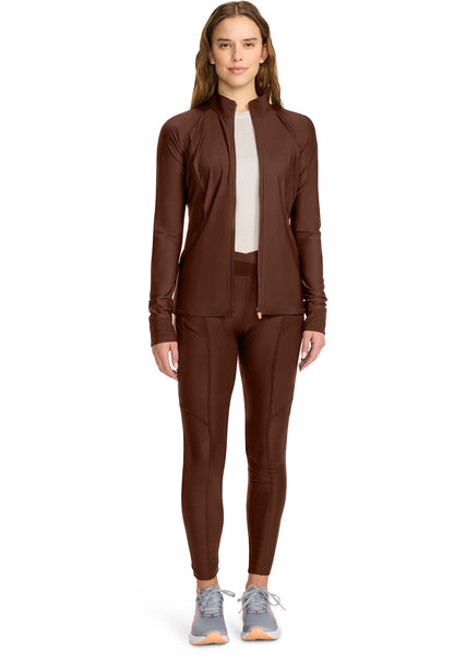 Kinetic IN337A Women's Raglan Zip Front Jacket Espresso Express