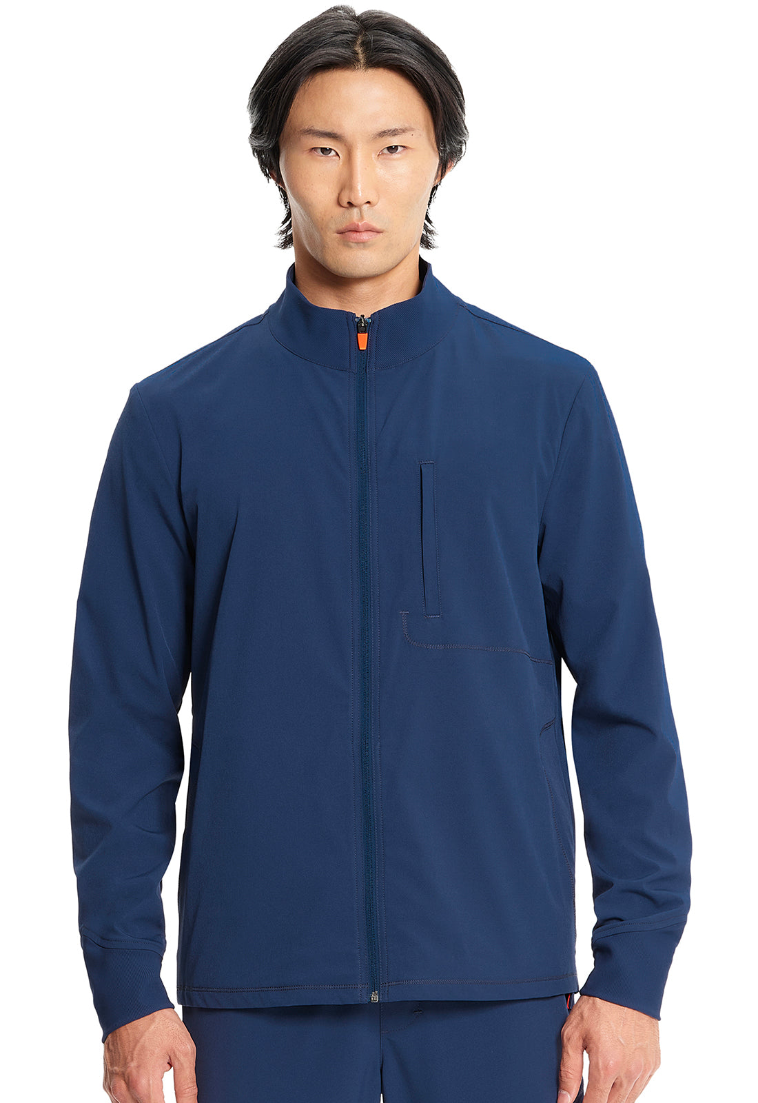 GNR8 IN350A Men's Zip Front Jacket Navy Model Image Front | Infinity