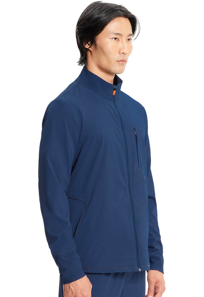 GNR8 IN350A Men's Zip Front Jacket Navy Model Image Left Side | Infinity