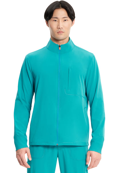 GNR8 IN350A Men's Zip Front Jacket Teal Blue Model Image Front | Infinity