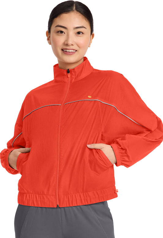 Lifestyle IN506 Women's Mock Neck Windbreaker Fire Bird