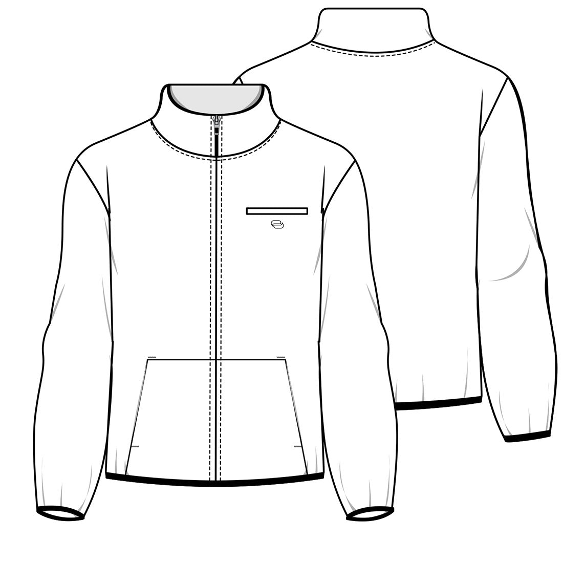 Pursuit IN525A Women's 3-Pocket Warm-up Jacket Black