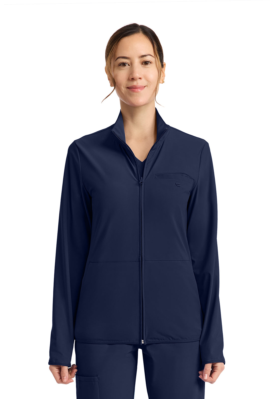 Classics IN525A Women's 3-Pocket Warm-up Jacket Navy