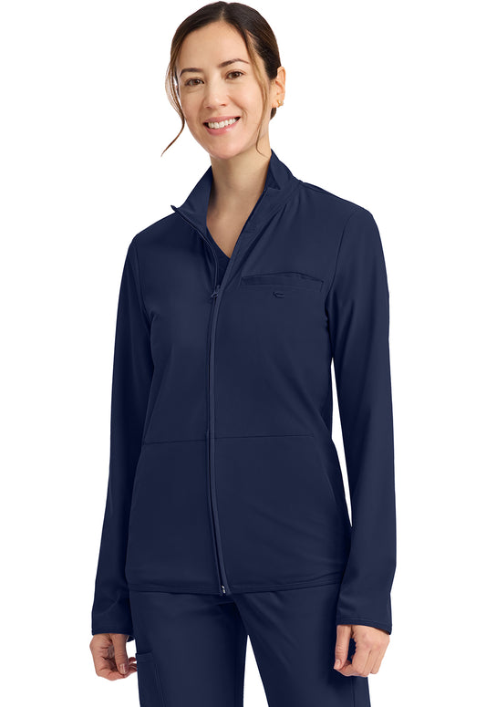 Classics IN525A Women's 3-Pocket Warm-up Jacket Navy