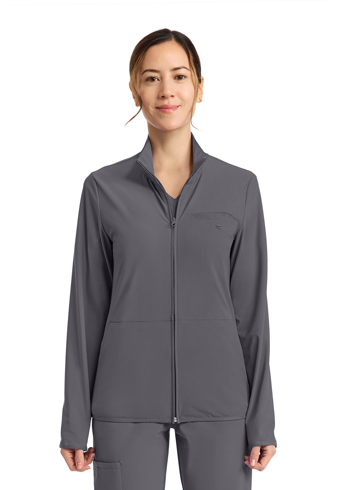 Classics IN525A Women's 3-Pocket Warm-up Jacket Pewter
