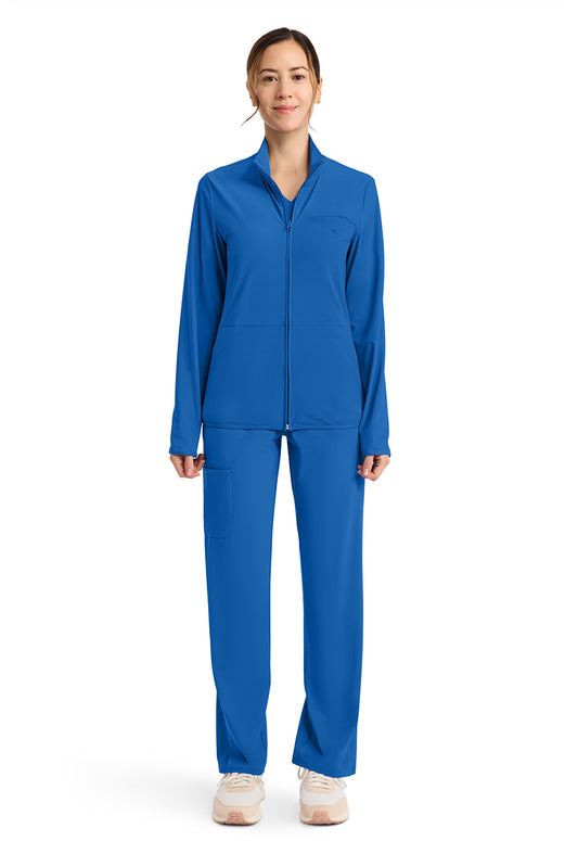 Pursuit IN525A Women's 3-Pocket Warm-up Jacket Royal