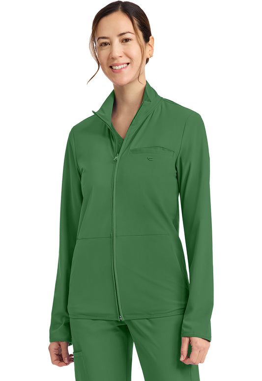 Classics IN525A Women's 3-Pocket Warm-up Jacket Retro Green
