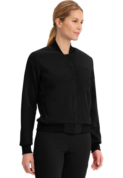 Pursuit IN526 Women's 3-Pocket Sport Bomber Jacket Black