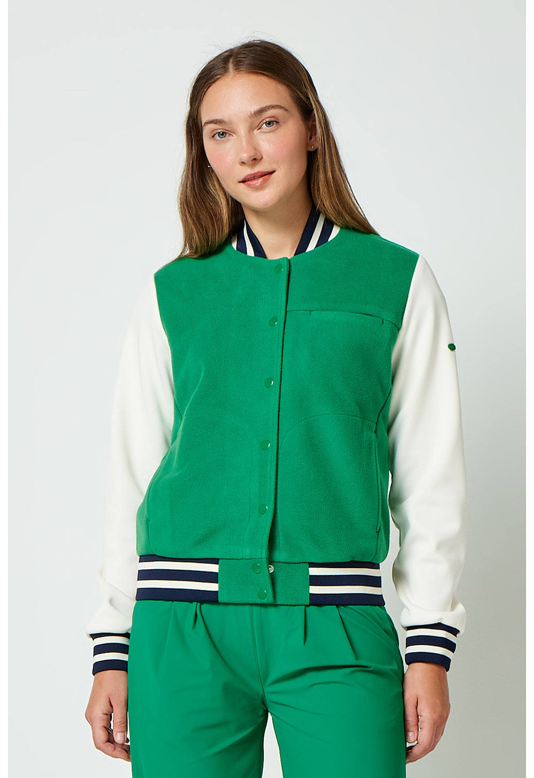 Pursuit IN526 Women's 3-Pocket Sport Bomber Jacket Retro Green