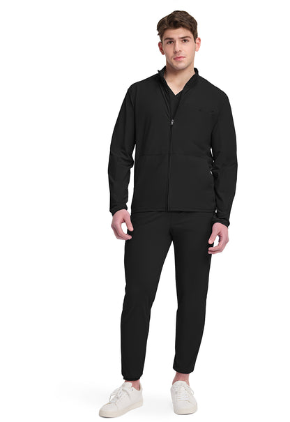 Pursuit IN527A Men's 3-Pocket Warm-up Jacket Black
