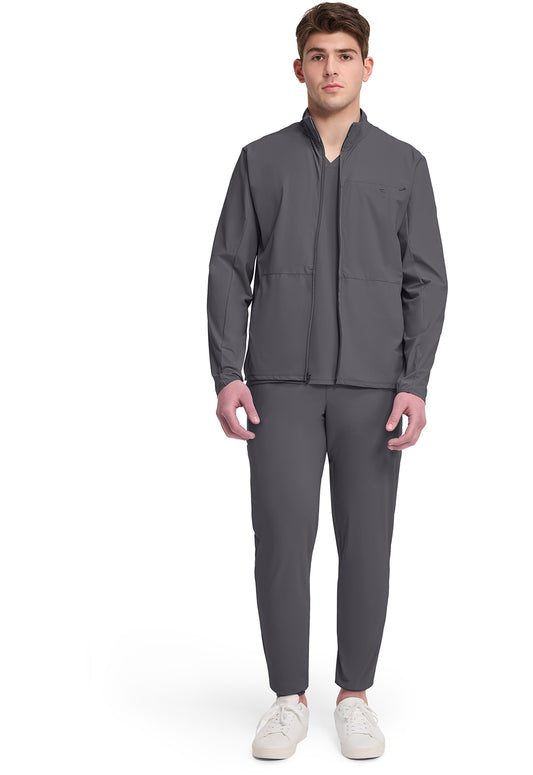 Pursuit IN527A Men's 3-Pocket Warm-up Jacket Pewter
