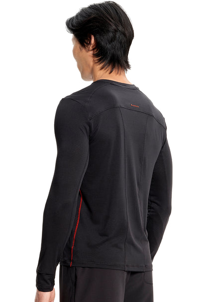 GNR8 IN608 Men's Long Sleeve Performance Underscrub Black Model Image Right Side | Infinity