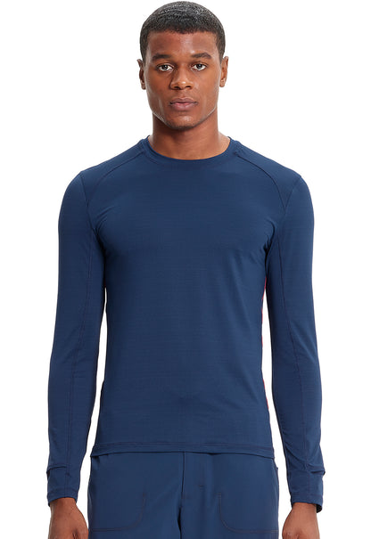 GNR8 IN608 Men's Long Sleeve Performance Underscrub Navy Model Image Front | Infinity