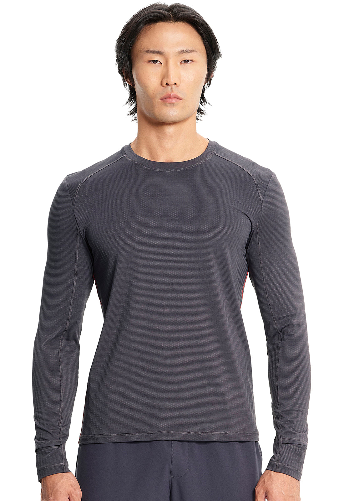 GNR8 IN608 Men's Long Sleeve Performance Underscrub Pewter Model Image Front | Infinity