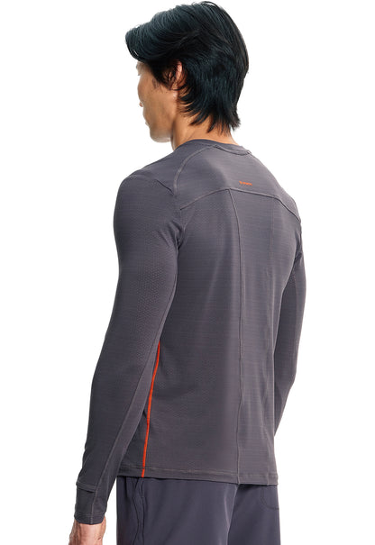 GNR8 IN608 Men's Long Sleeve Performance Underscrub Pewter Model Image Right Side | Infinity