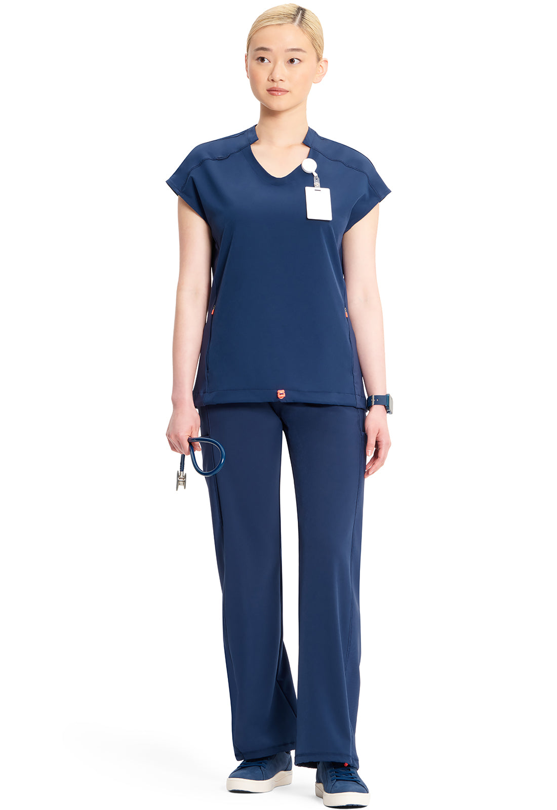 GNR8 IN617A V-Neck Top Navy