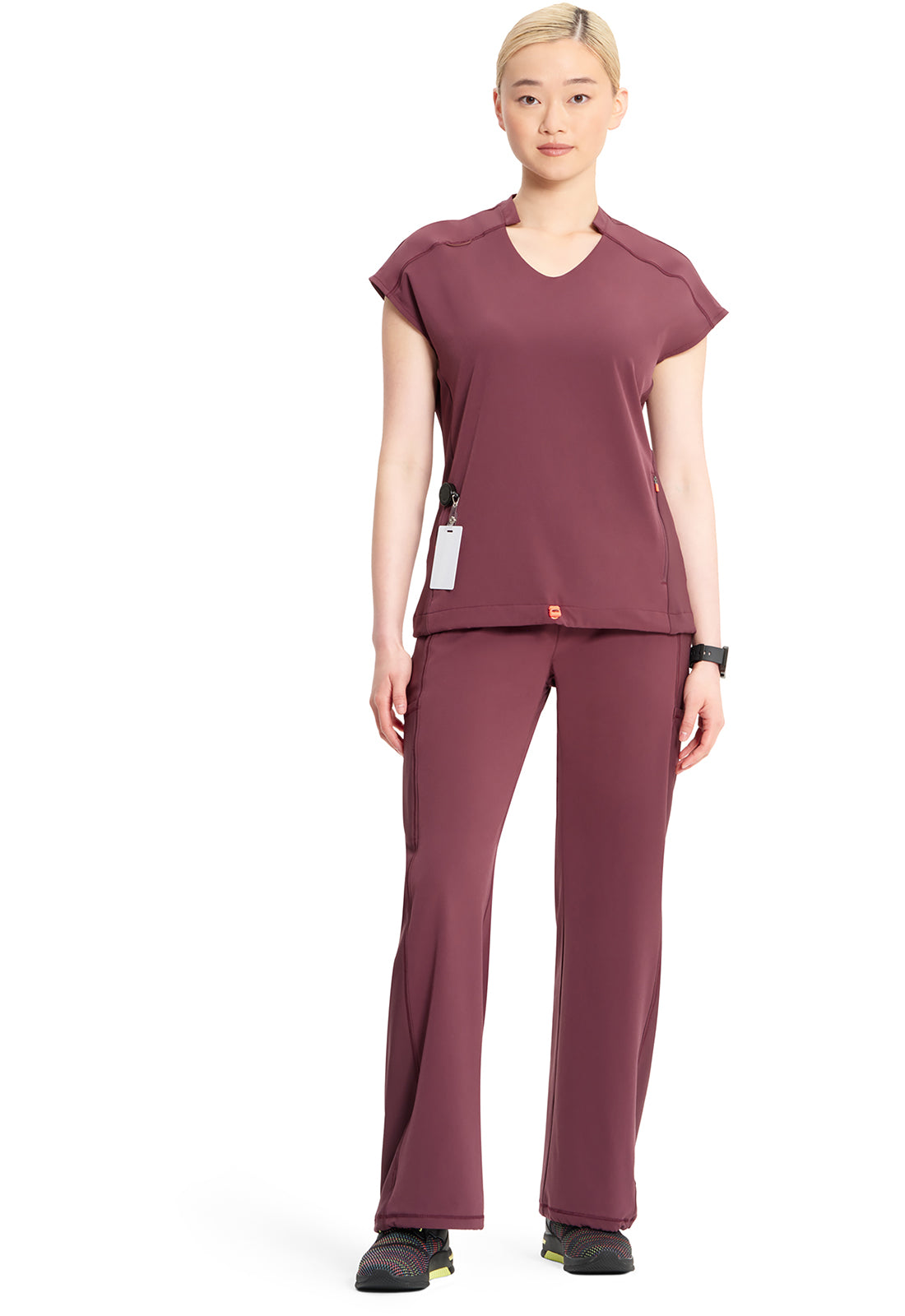 GNR8 IN617A V-Neck Top Plum Velvet