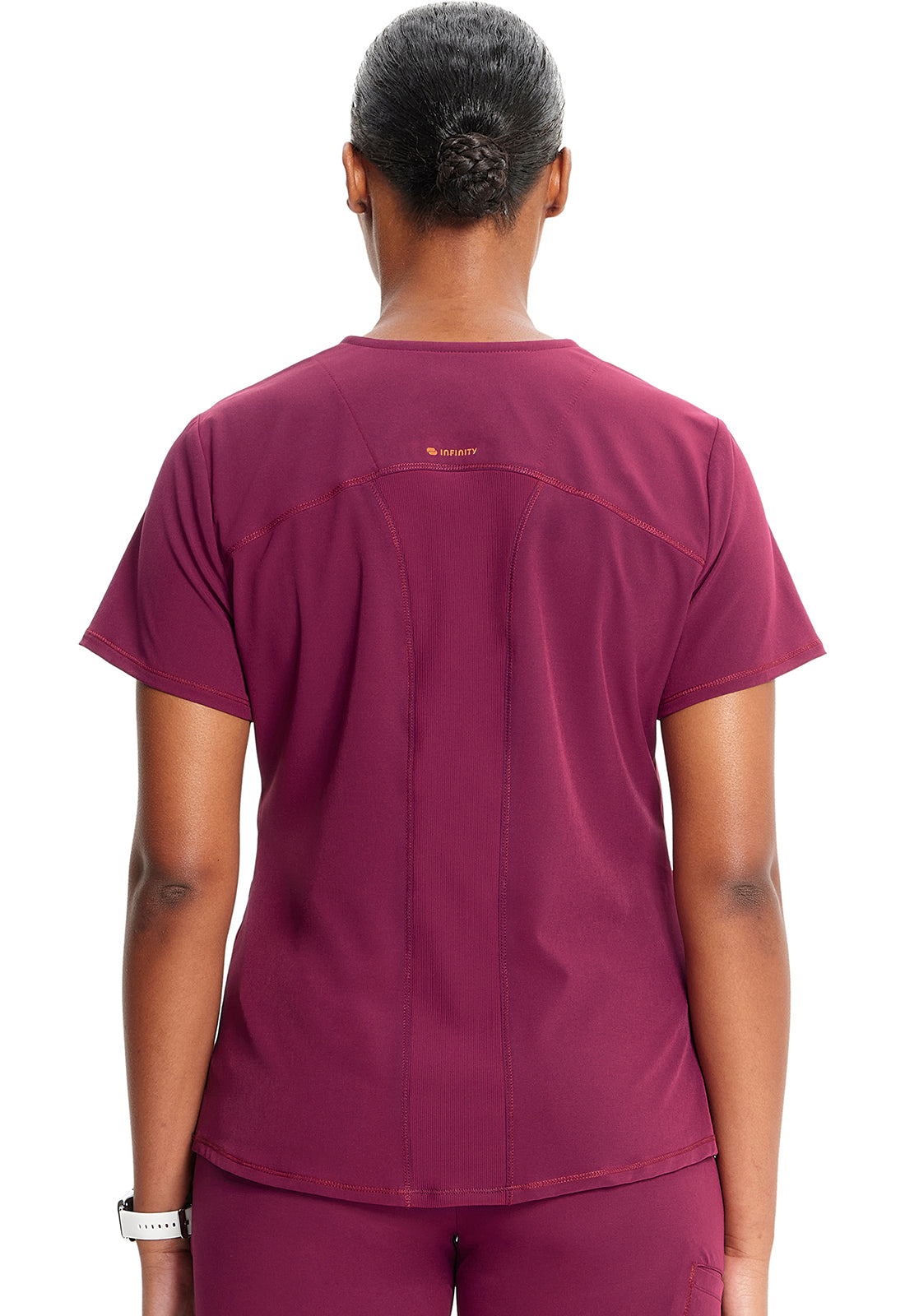 GNR8 IN620A V-Neck Top Wine Model Image Back | Infinity