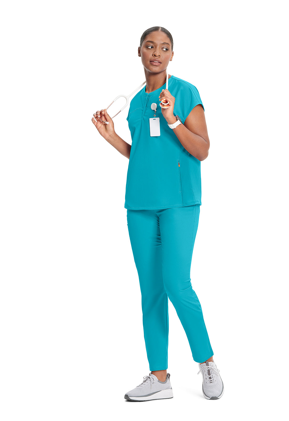 GNR8 IN622A Henley Top Aquaturque