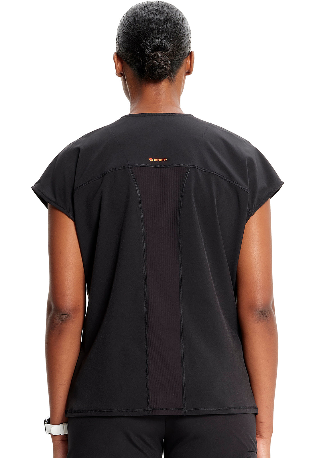 GNR8 IN622A Henley Top Black Model Image Back | Infinity