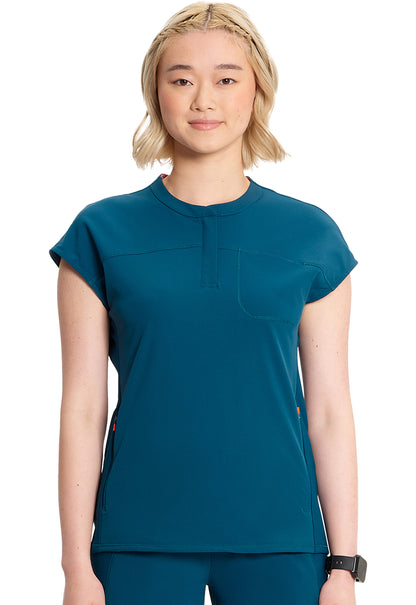 GNR8 IN622A Henley Top Caribbean Blue Model Image Front | Infinity