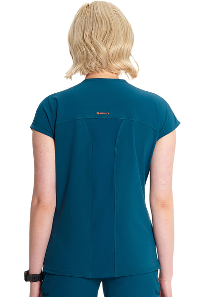 GNR8 IN622A Henley Top Caribbean Blue Model Image Back | Infinity