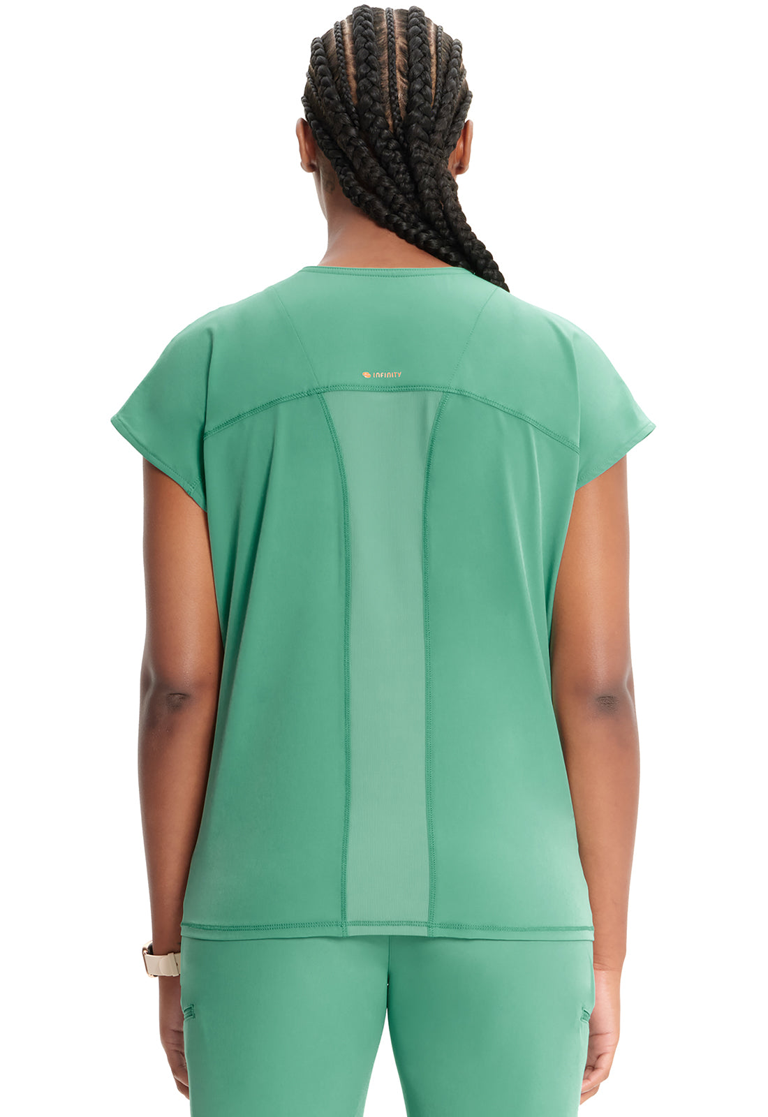 GNR8 IN622A Henley Top Matcha Latte Model Image Back | Infinity