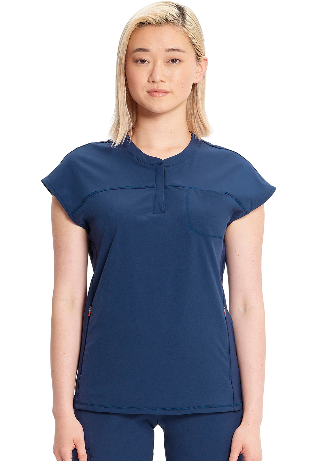 GNR8 IN622A Henley Top Navy Model Image Front | Infinity