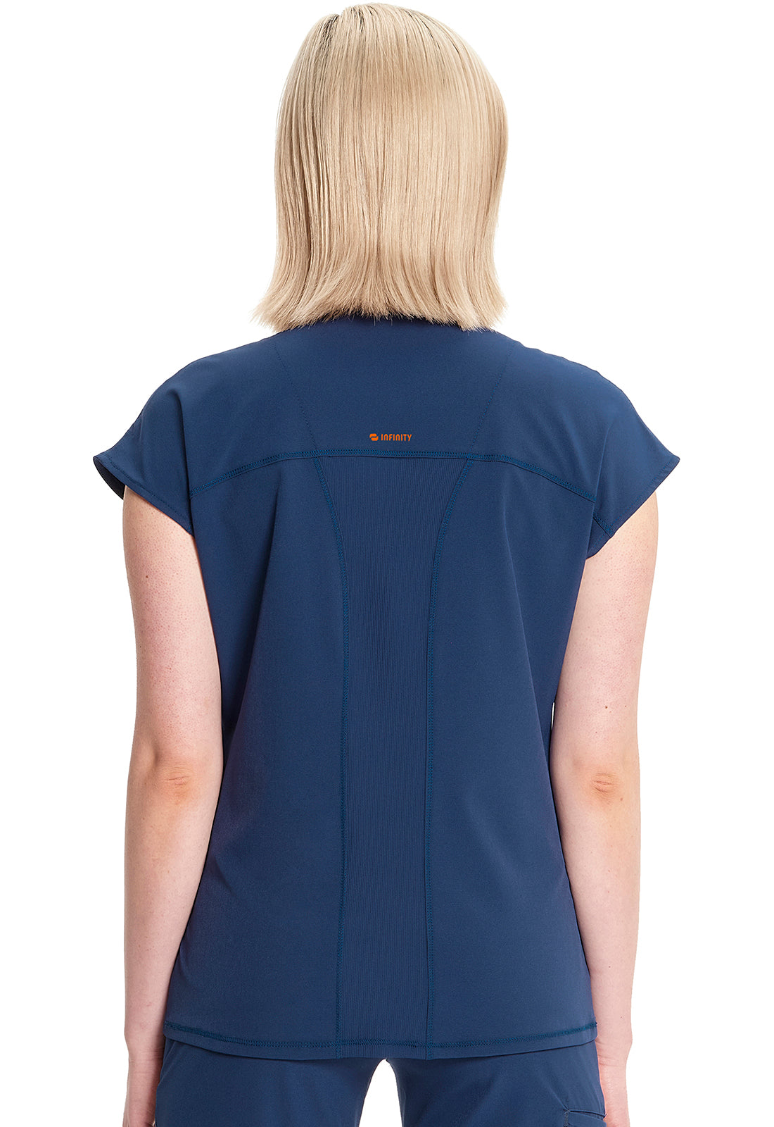 GNR8 IN622A Henley Top Navy Model Image Back | Infinity