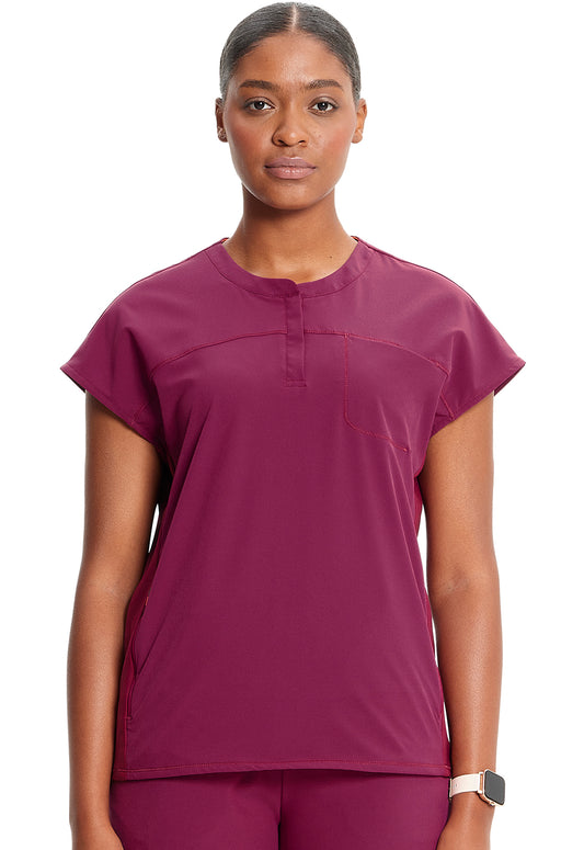 GNR8 IN622A Henley Top Wine Model Image Front | Infinity