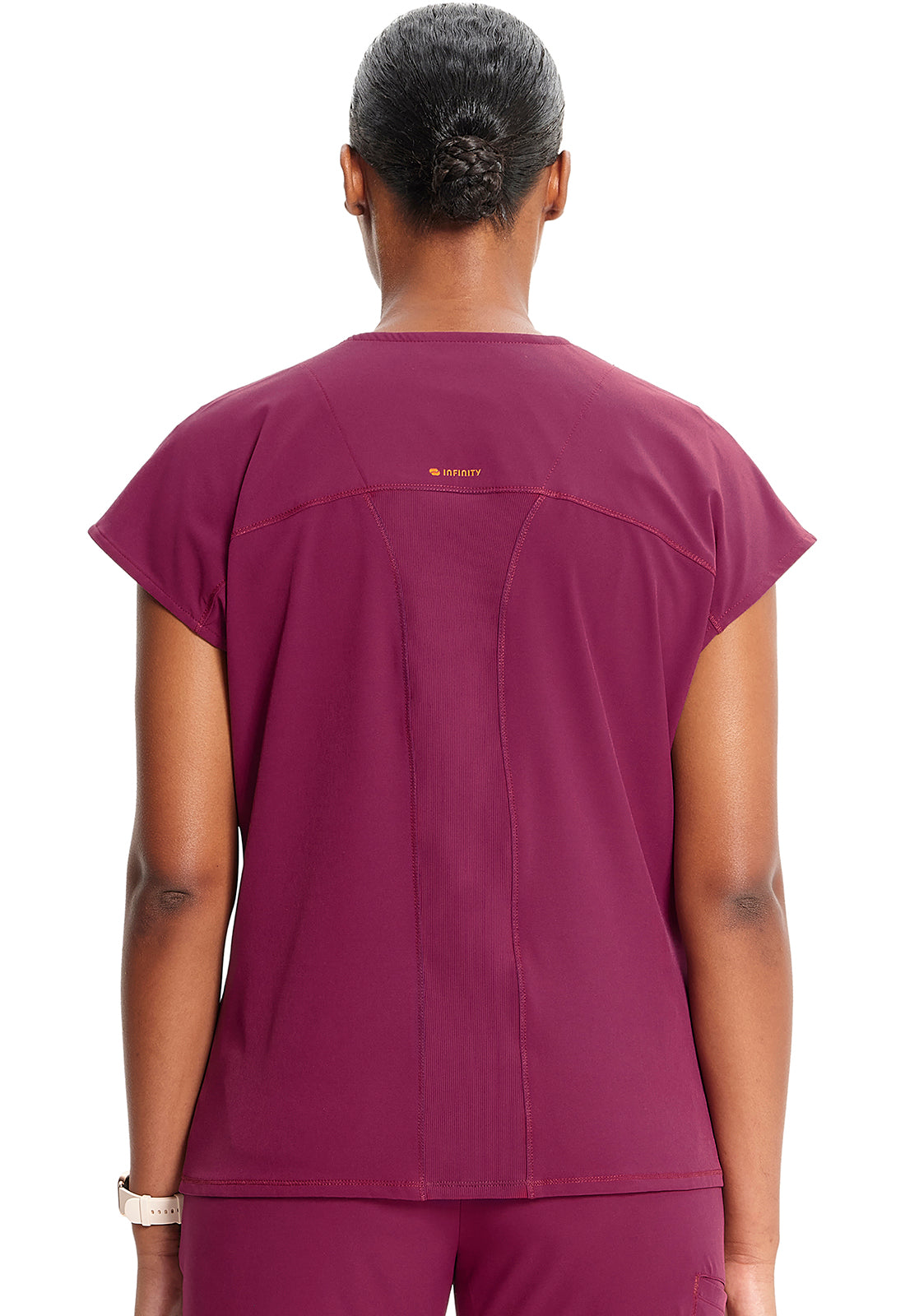 GNR8 IN622A Henley Top Wine Model Image Back | Infinity