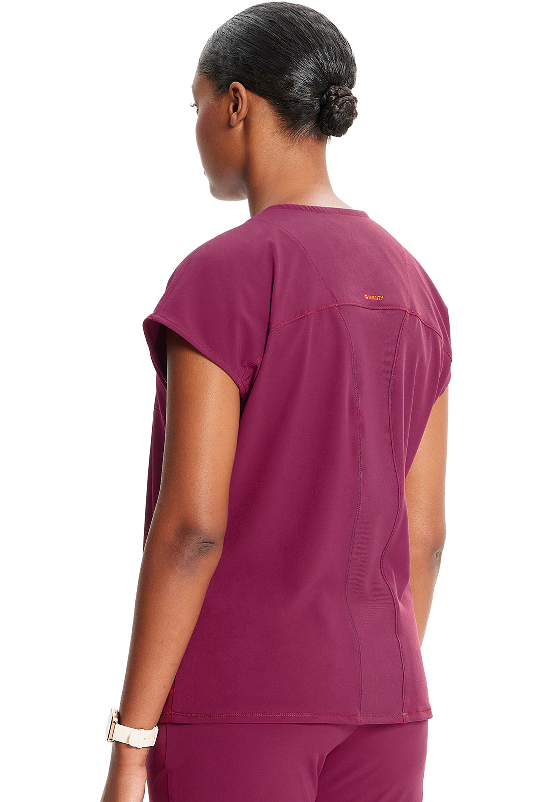 GNR8 IN622A Henley Top Wine Model Image Right Side | Infinity