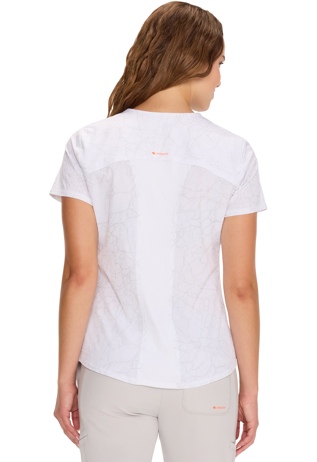 GNR8 IN625 GNR8 Print Top Crackle White Model Image Back | Infinity