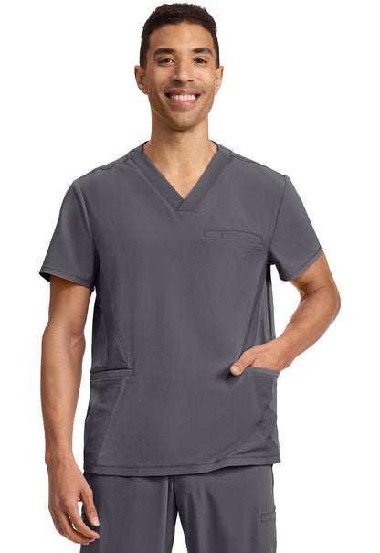 GNR8 IN628A Men's 3-Pocket Rib-Knit V-Neck Top image 1