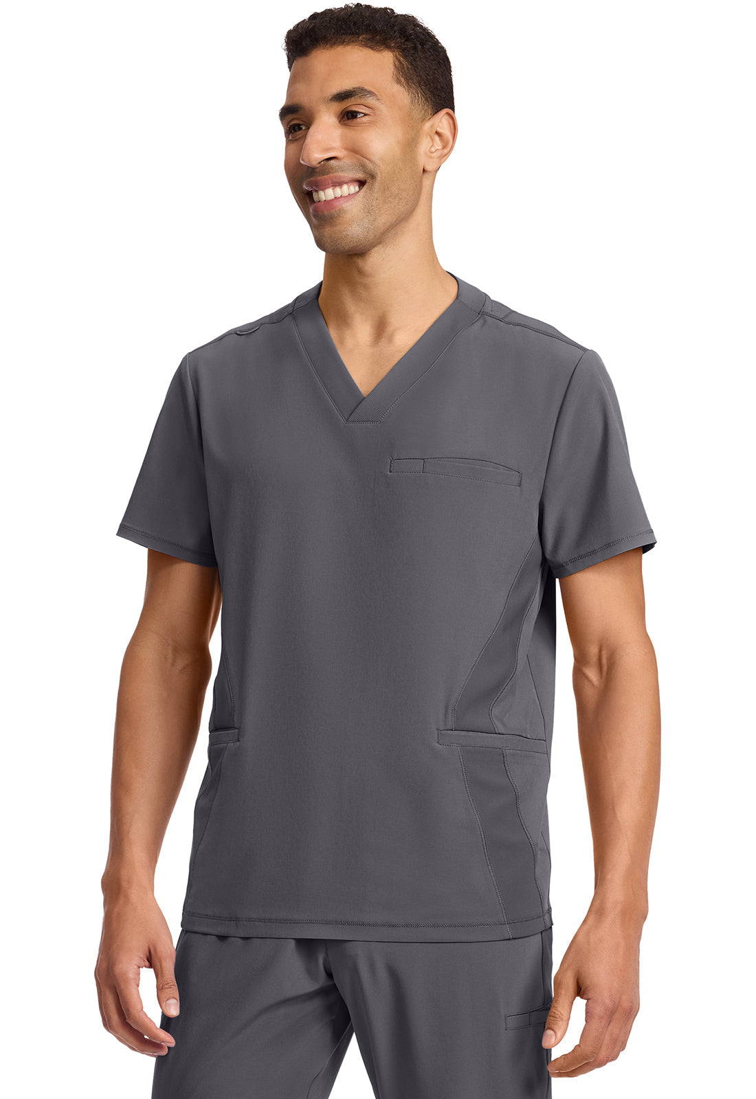 GNR8 IN628A Men's 3-Pocket Rib-Knit V-Neck Top image 2