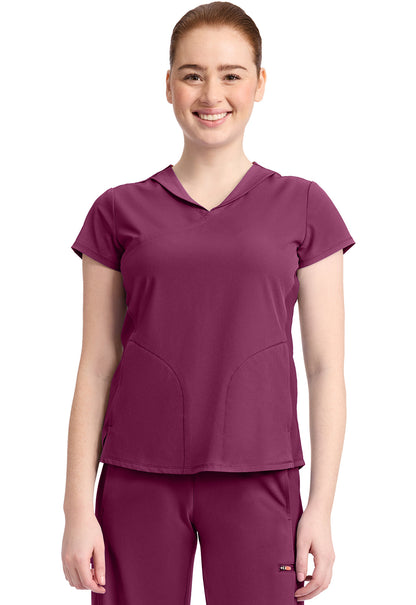 GNR8 IN635A Women's 2-Pocket Mock-Wrap V-Neck Top image 1