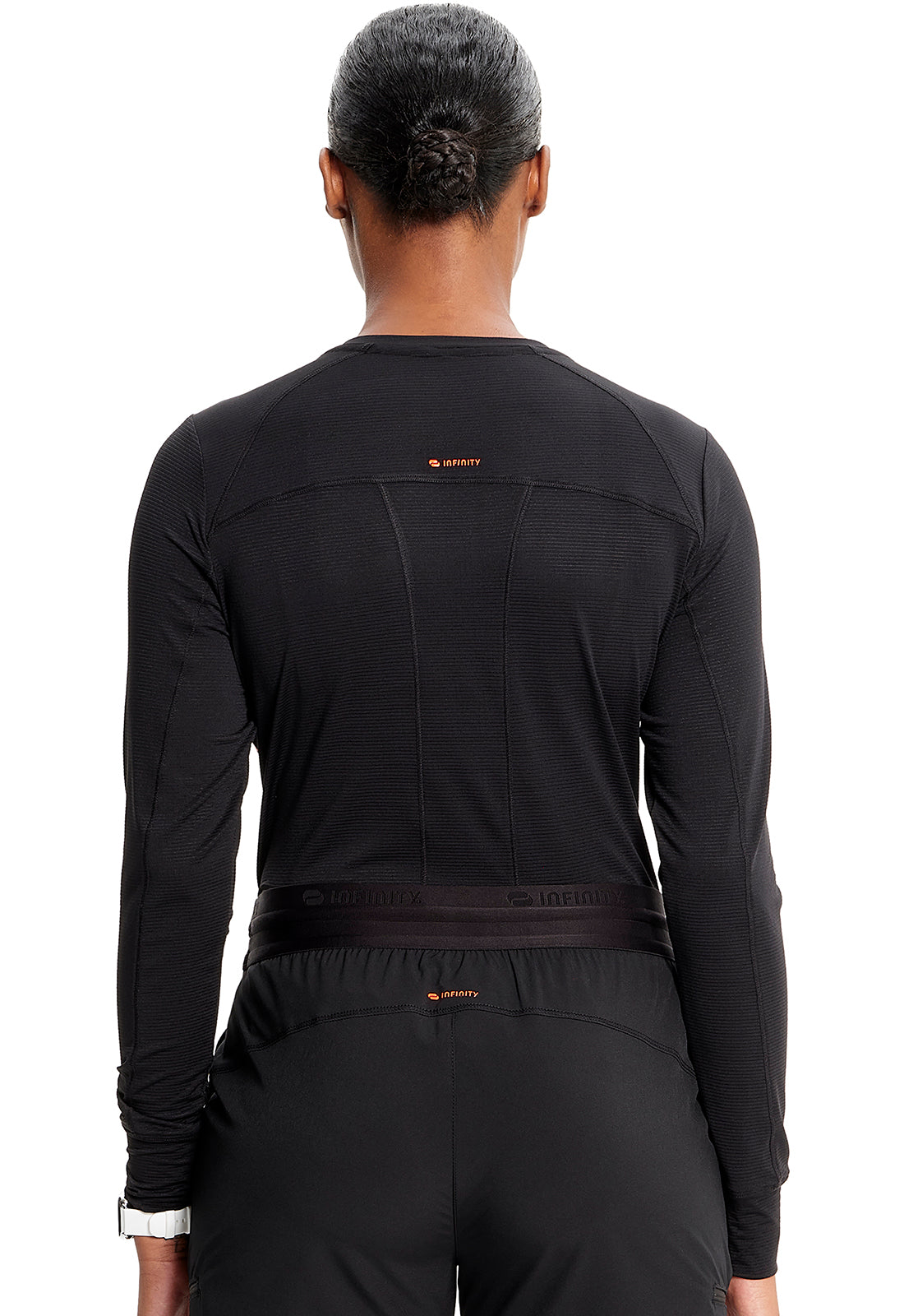 GNR8 IN640 Long Sleeve Performance Underscrub Black Model Image Back | Infinity