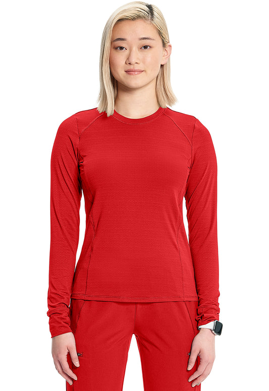 Essentials IN640 Long Sleeve Performance Underscrub Fire Bird Model Image Front | Infinity