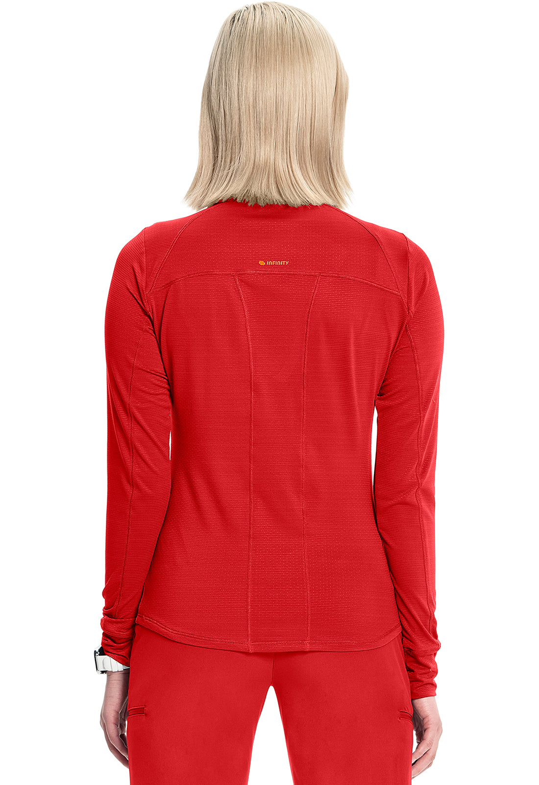 Essentials IN640 Long Sleeve Performance Underscrub Fire Bird Model Image Back | Infinity