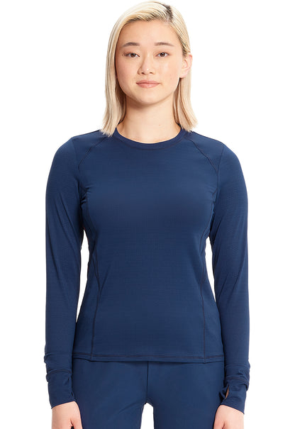 GNR8 IN640 Long Sleeve Performance Underscrub Navy Model Image Front | Infinity