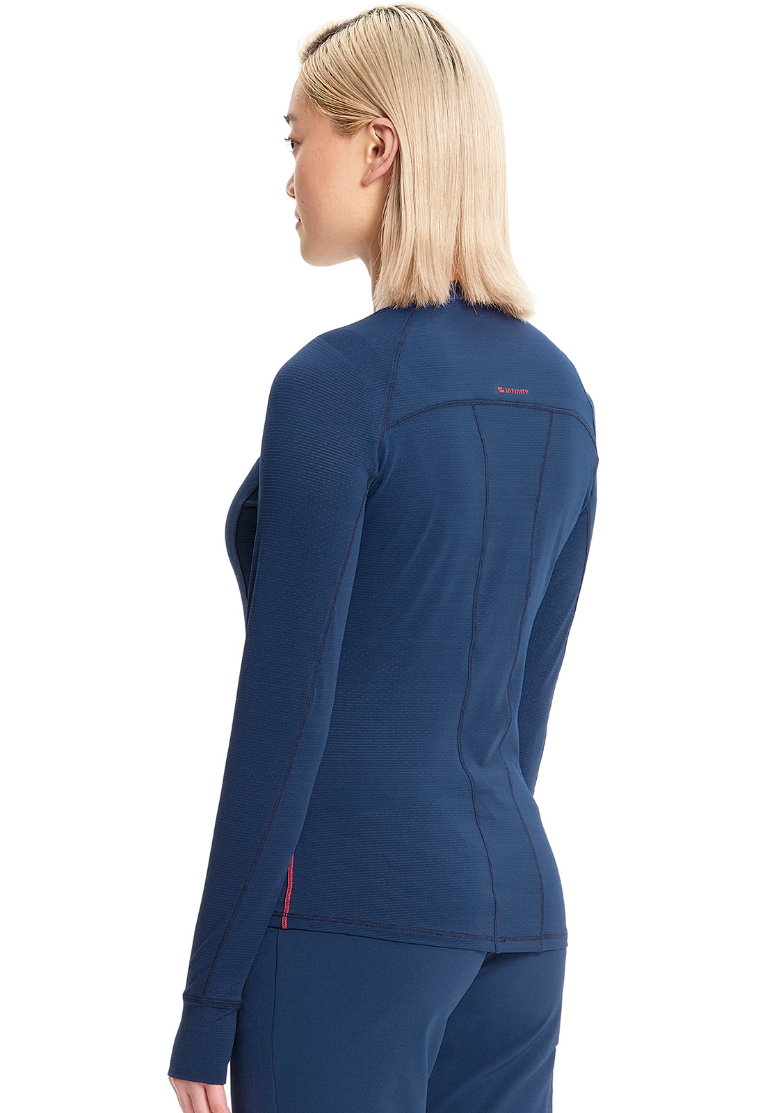 GNR8 IN640 Long Sleeve Performance Underscrub Navy Model Image Right Side | Infinity