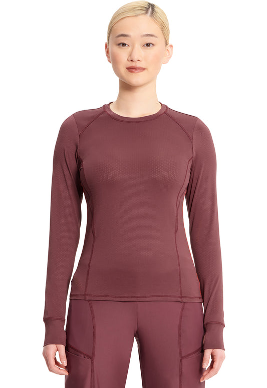 GNR8 IN640 Long Sleeve Performance Underscrub Plum Velvet Model Image Front | Infinity