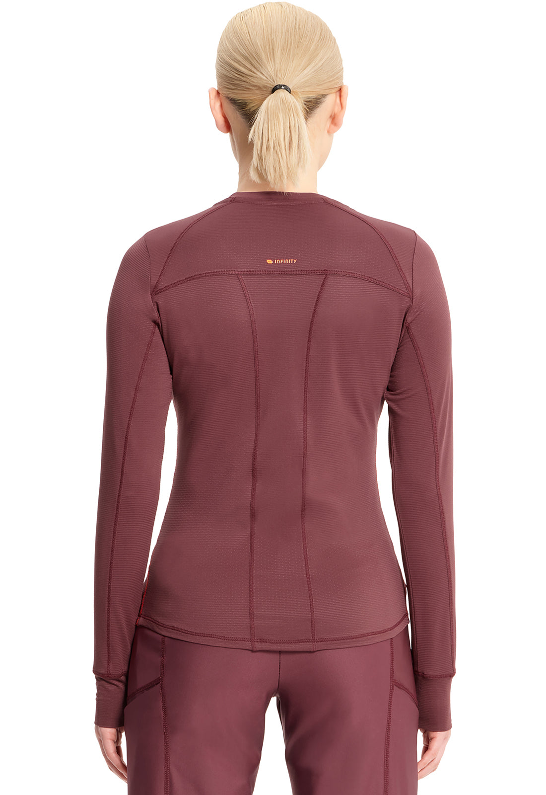 GNR8 IN640 Long Sleeve Performance Underscrub Plum Velvet Model Image Back | Infinity