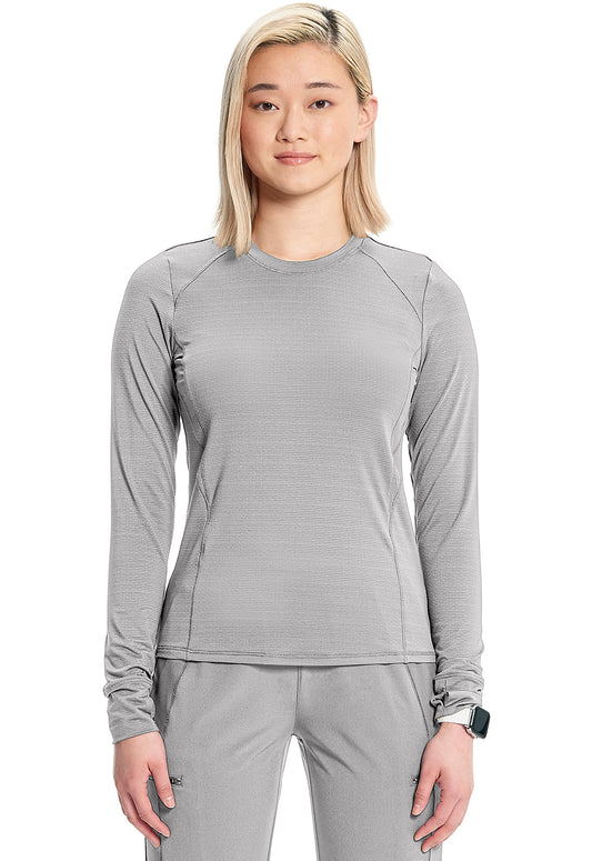 Essentials IN640 Long Sleeve Performance Underscrub Vapor Model Image Front | Infinity