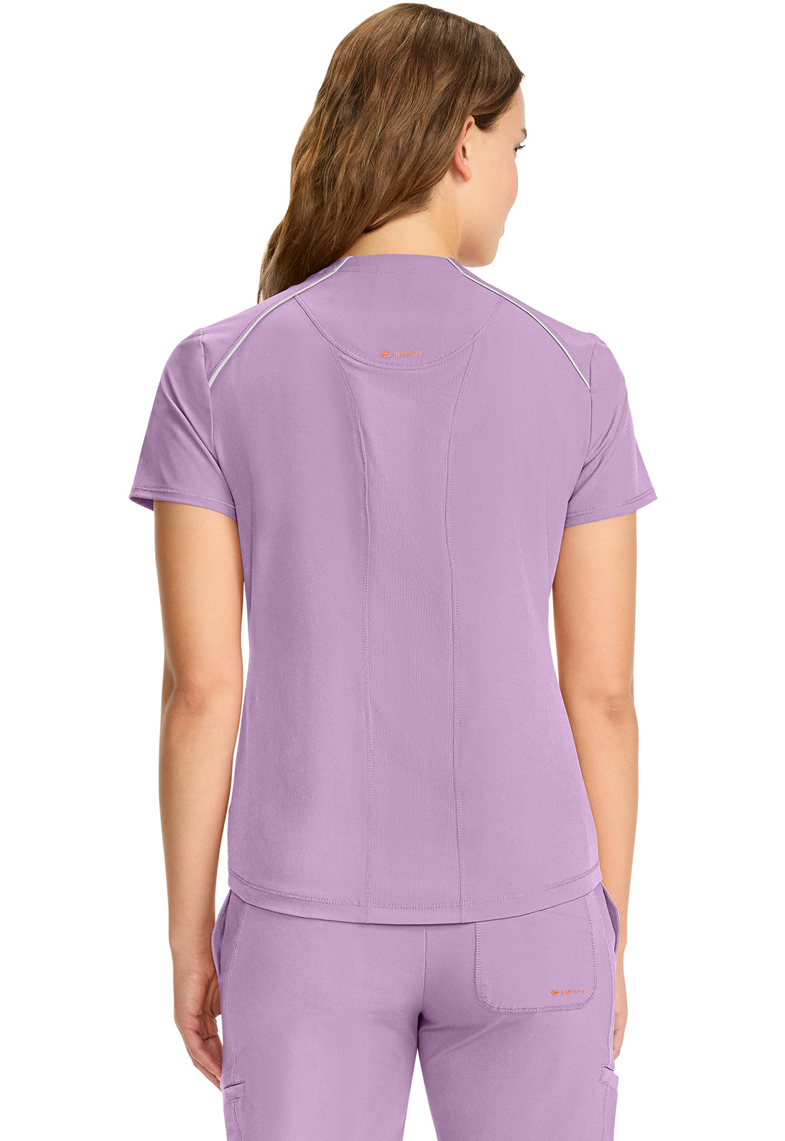 GNR8 IN644A Women's Tuck-in Mock Neck Henley Top Livewire Lilac