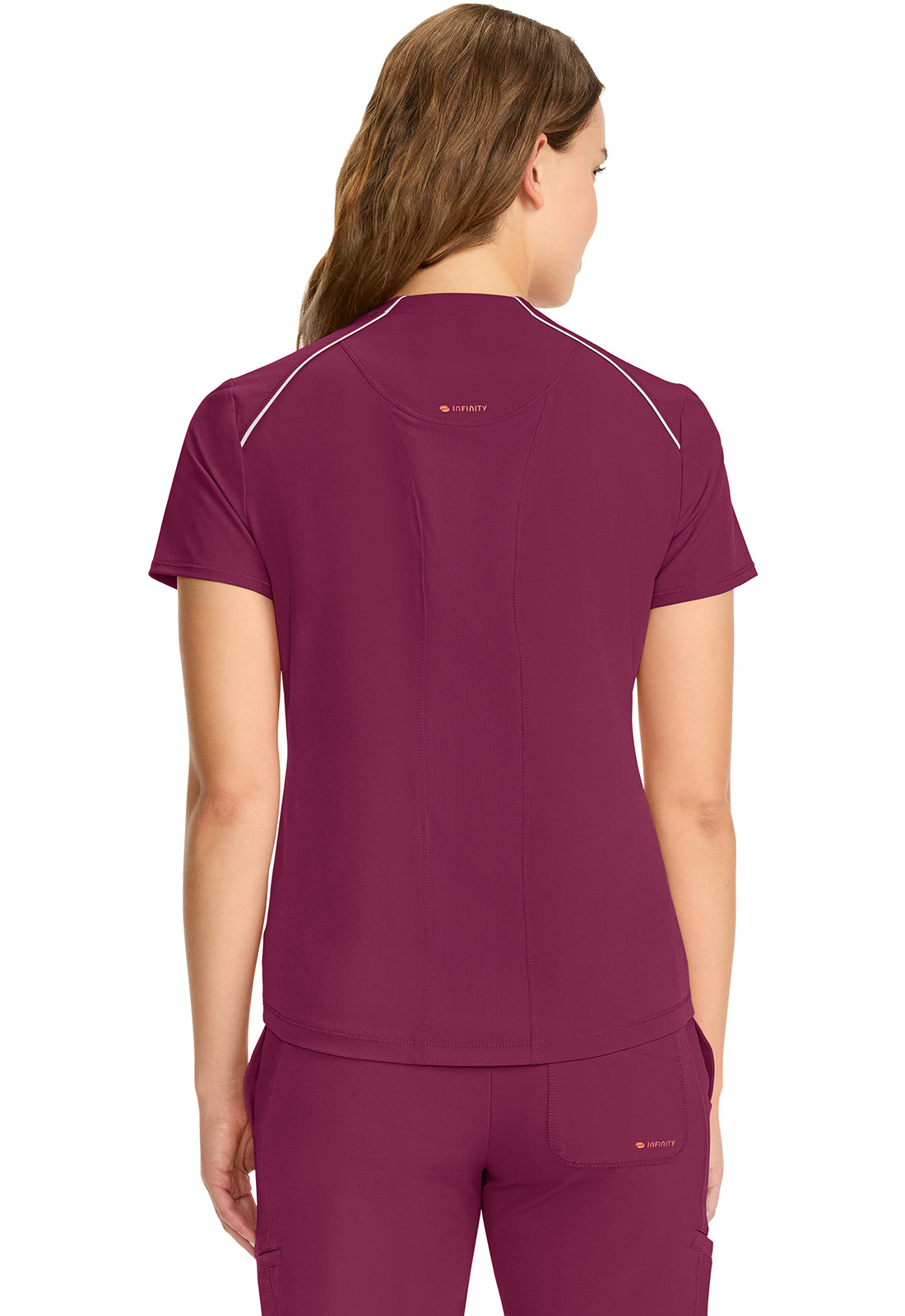 GNR8 IN644A Women's Tuck-in Mock Neck Henley Top image 4