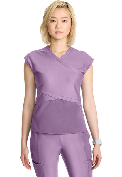 Kinetic IN645A Women's Wrap Dolman V-Neck Top Livewire Lilac