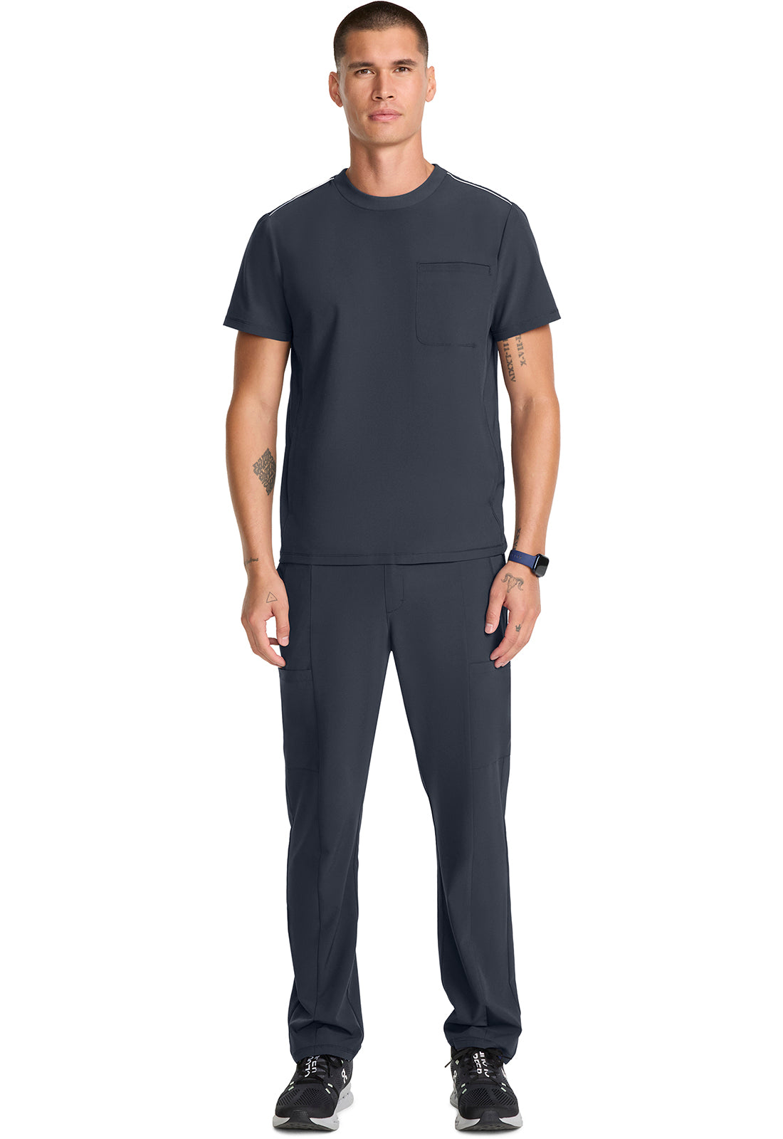 GNR8 IN646A Men's Tuck-in Crew Neck Top Pewter Image