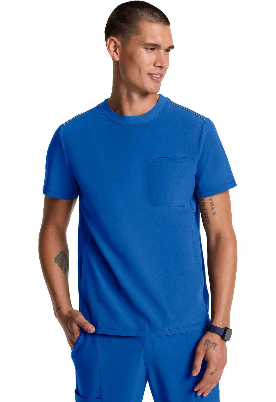 GNR8 IN646A Men's Tuck-in Crew Neck Top Royal Image