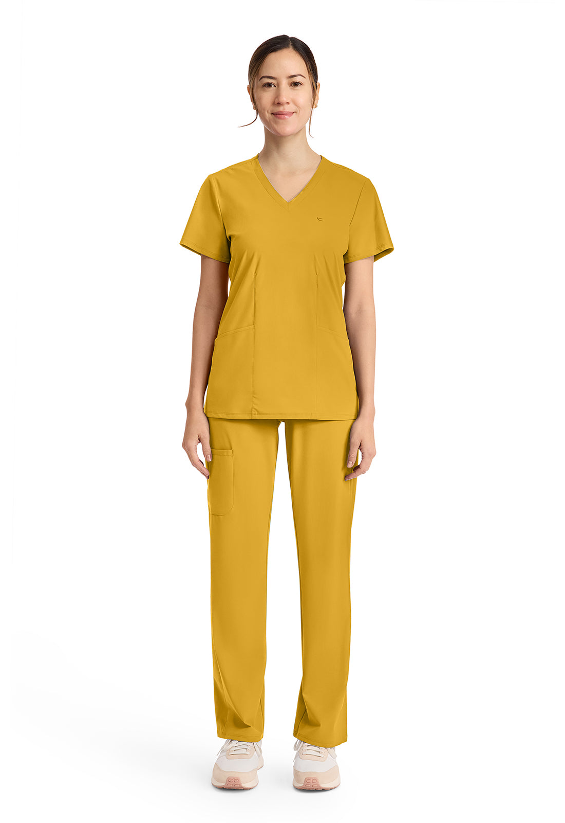 Pursuit IN647A Women's 2-Pocket V-Neck Top Butterscotch
